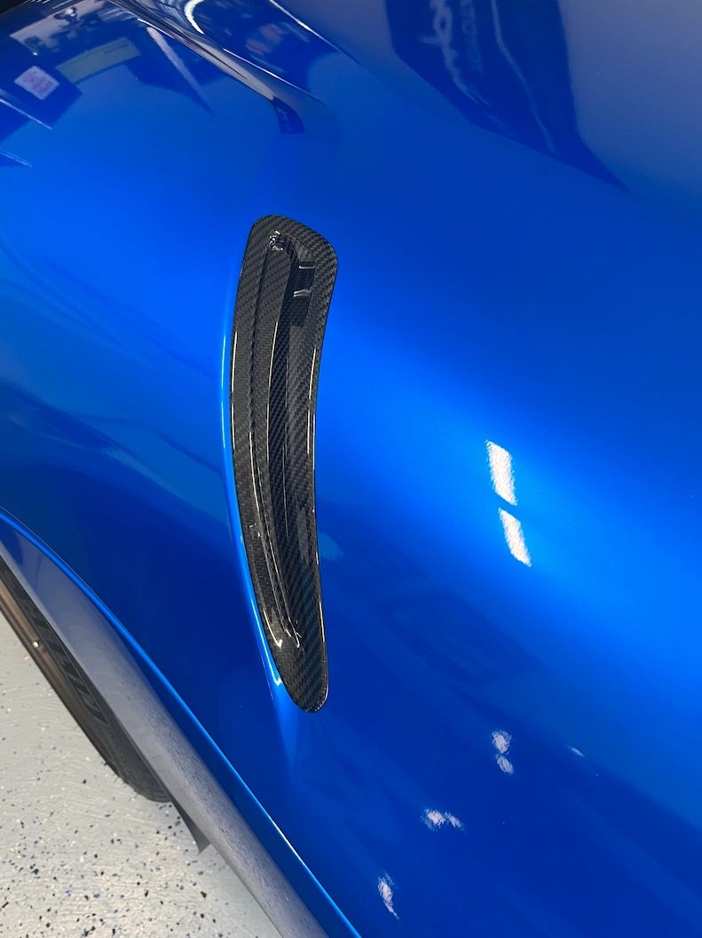 Rexpeed Carbon Fiber Hood Vent Cover TS57 Supra